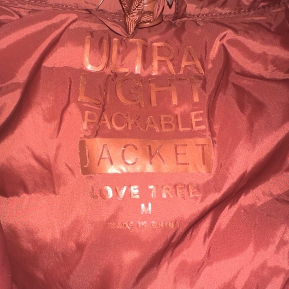 Love Tree Rust Ultra Light Packable Jacket - Picture 7 of 10